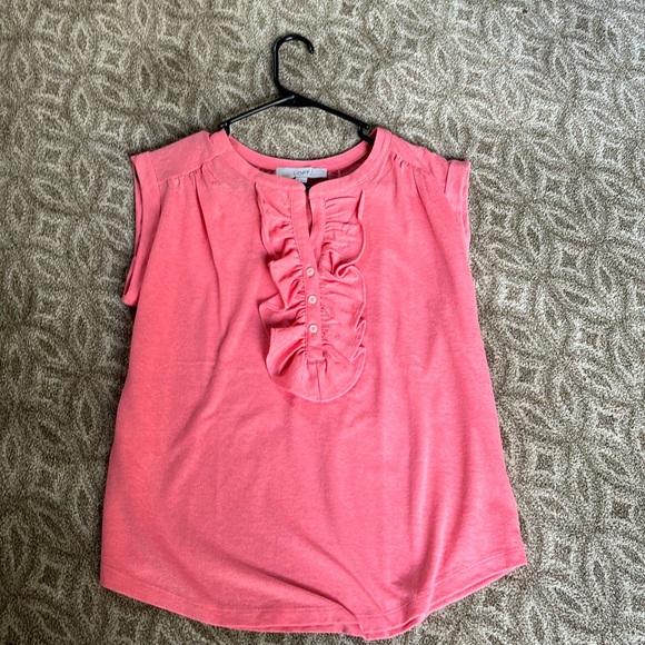 Loft Cotton Poly Ruffle Shell - Picture 1 of 3